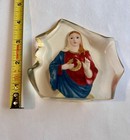 Lucite Catholic Holy Mother Figurine Decorative Vintage 4   x 4    Encased Religious