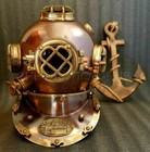 18  Brass Antique Finish Diving U s Navy Mark V Scuba Divers Helmet Replica Gift