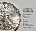 Lot Of 5 U s  999 2024 -1- 0 Z American Eagle C 0 i n   