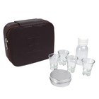 Portable Communion Set With 4 Glass Cups And Velvet-lined Case  Convenient Tr   