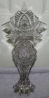 Antique Czech Crystal Large Perfume Bottle Unique Hour Glass Style 11 3 4 
