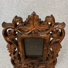 Vintage Ornate Hand-carved Wooden Picture Frame W Attached Easel Stand 8  X 11 