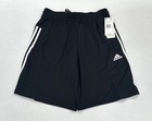 Adidas Men s 3 Stripe Shorts  Black white  Size S
