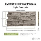 Ekena Millwork Everstone Cascade Faux Stone Panel  48 5 8 w X 24 3 4 h X 1