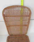 Vintage Antique Bamboo   Cane Folding Canoe Or Stadium Seat Wire Hinges     Bsmt