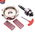 6 3  90 Degree Indexable Face Shell Mill Cutter  R8 Arbor With Apmt1604 Insert