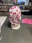 Pink Cherry Print Bouffant Medical Scrub Cap Hat Cotton One Size W  Cord Lock
