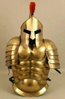 Medieval Roman Spartan Muscle Jacket With Spartan Helmet Set Halloween Costume