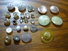 Lot Of 25 Mixed And Fancy Buttons  Mop  Rhinestones  Glass - Nice Lot