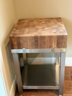 John Boos Cucina Laforza 24 X 24 Butcher Block   Stainless Steel Stand