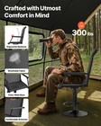 Vevor Hunting Chair 360   Swivel Silent Blind Chair Armrests Adjustable Height