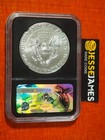 2017 W Burnished Silver Eagle Ngc Ms70 First Releases Black Core