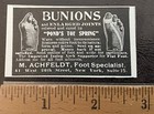 Bunions Cured Pond s Toe Spring M  Achfeldt Foot Specialist 1902 Quack Print Ad