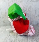 Fisher Price Puffalump Christmas Puppy Dog Nylon Plush Striped Vintage 1991