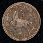 1955 Proof Cyprus  queen Elizabeth Ii  3 Mils     Low Mintage Of 2 000