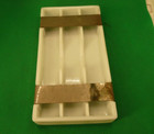 3 Compartment  Milk Glass Dental Organizing Tray--american Cabinet Co 18-vintage