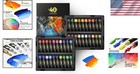 Professional 40 Color Oil Paint Set - 18ml Tubes With Metallic Finish Storage