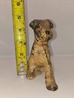 Vintage Cast Iron Hubley Dog Bank     Wire Fox Terrier     1930s Still Bank