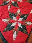 Vintage Christmas Tree Skirt Quilted Star Design 56  Country Farmhouse Chic