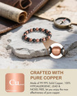 Pure Copper Magnetic Bead Bracelet For Men Women  8mm 99 99  Solid Copper   3500