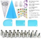 Piping Bags And Tips Set  100pcs 12 Inch Disposable 12in With 