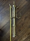 Vintage Brass 29    Wall Mount Floating Hall Tree Hat Coat Rack Stand Mcm Art Deco