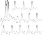 4 Inch Clear Plastic Easels Or Stand plate Holders To Display Pictures Or Oth   