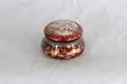 Ludwig Politzer Austrian Silver Red Enamel 100  Hand Painted Gold Portrait Box