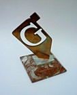 Vintage Signed Altera  96 Abstract Modernist Brass Sculpture