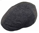 Men Black Wool Plaid Ivy Golf Hat - Cabbie Newsboy Cap Large L   Xl- G10