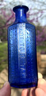 Scarce Cobalt Blue 3 Oz  Rigo Poison Not To Be Taken Bottle 1905 Era Clean L  k