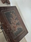 Vintage Hand Carved Large Asian Camphor Wood   Cherry Blossom Box