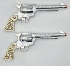    vintage Pair Nichols Mustang 500 Cap Shooter Gold Trim Pat Pend 1st Edition Set
