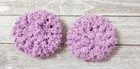 Handmade Crochet Kitchen Scrubbies Reusable Dish Purple 3 Inch 2pc Set