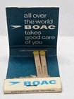 Vintage Matchbook Cover - Aviation Boac Airlines Australia Caribbean 2 Matches