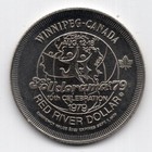 1979 Winnipeg Manitoba Red River Trade Dollar Token  1 Canada Maple Leaf