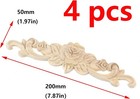 4 Pcs Long Wood Carved Appliques Onlays diy Wood Appliques And Onlays F