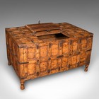 Vintage Storage Chest  Indian Pine Pithara Trunk  Colonial Revival  Coffee Table
