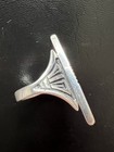Navajo Indian Jewelry Hopi Overlay Ring  Size 17  By The Late Steven J  Begay