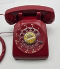 Works 1965 Very Goodvintage Red Rotary Dial Telephone Western Electric Model 500