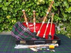 Great Highland Bagpipe Silver Mounts scottish Bagpipes With Hard Case Tutor Book