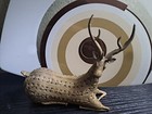 Vintage Dhokra Brass Deer   Antelope    Metal Folk Art Animals Rare