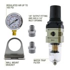Heavy Duty Diaphragm Mini Pressure Regulator With Gauge And Water Trap Filter   