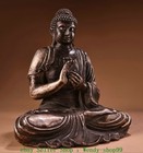 8 6 old Tibet Tibetan Buddhism Bronze Silver Shakyamuni Sakyamuni Buddha Statue