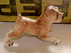 Vintage Porcelain Dog Figurine - Boxer - 4 75  Tall - Ucagco Occupied Japan