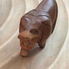 Vintage Hand Carved Wooden Lion