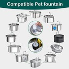 16 Pack Cat Dog Fountain Filters For 67oz 2l Stainless Pet Water Bowl