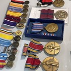 Usmc Wwii Assorted Medal Group Lot Ribbons Badges Occupation Medals
