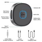 Bluetooth Audio Adapter Receiver For Music Home Car Stereo 3 5mm Speaker Headset