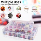 18grids Plastic Organizer Box With Dividers  Clear Compartment Container Storage